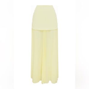 VALLETTA MAXI SKIRT - LEMON runaway the label